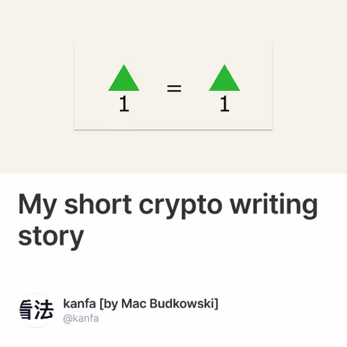 My short crypto writing story