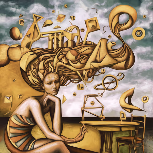 intricaterelationship between the woman mind and its creations.