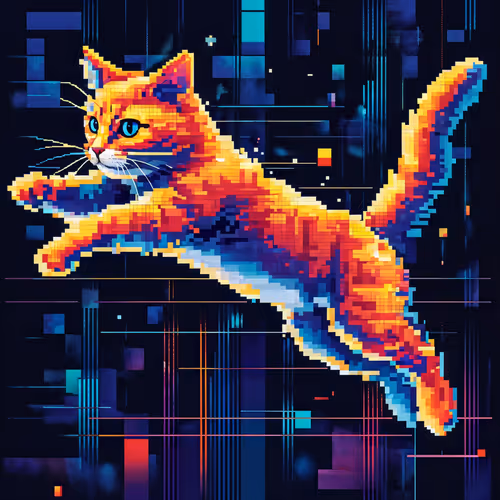 The pixel cat