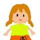 Animation loop GIF - girl like kokeshi