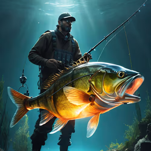 fishing man with $imagin