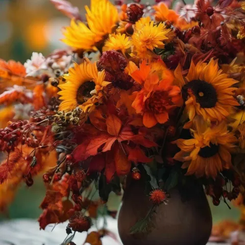 Bouquet of flowers in a vase