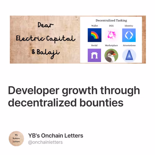 Developer growth through decentralized bounties
