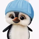 Penguin with a big head