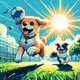 Sunny : Two Dogs Ball
