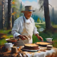 Cooking in forest