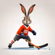 playing hockey