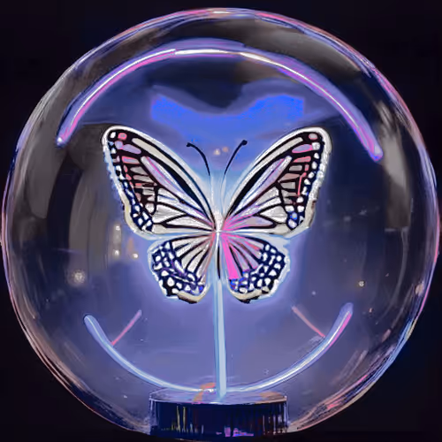Butterflies in Crystal Ball