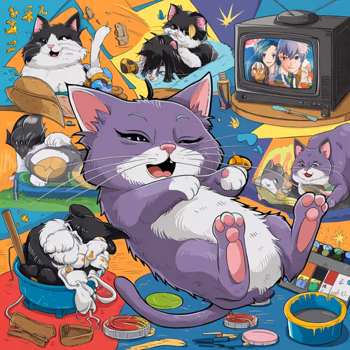 Enjoy cat's life