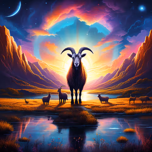 Colorful goat