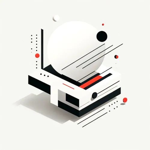 Geometric Paradox: The Monochrome Red Series