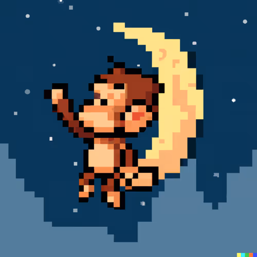 Monkey to the moon Pixel