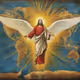 Jesus risen with power in his wings