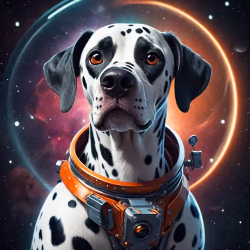 Dalmatian in space
