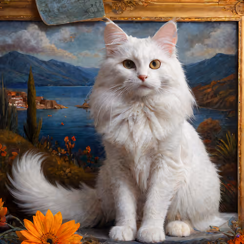 white cat