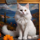 white cat