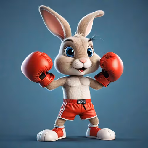 rabbit in boxer