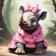 baby female rhino