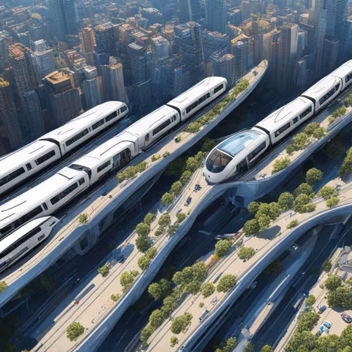 Sky Train on the City