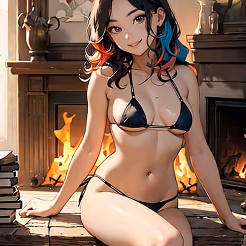 Beautiful girl in a mini bikini