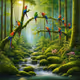 Parrots in the forest