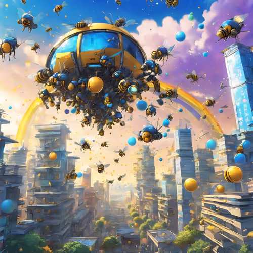 Pollinating Bees 🔵🐝