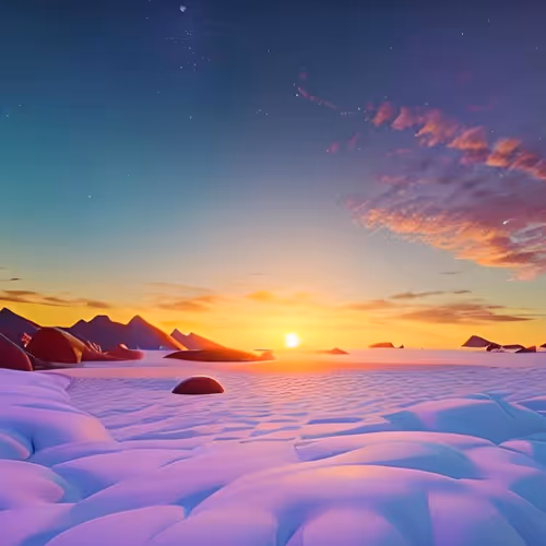 Sunset art in retro style