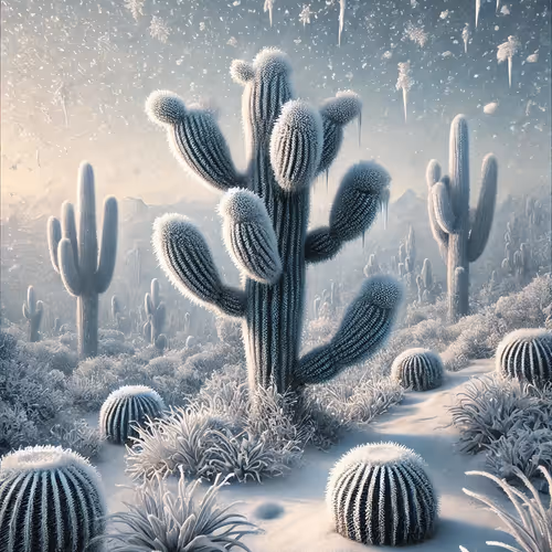 Desert Flora in a Frigid Climate: A Surrealist Interpretation