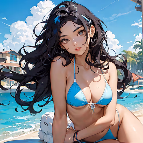 Beautiful girl in a mini bikini