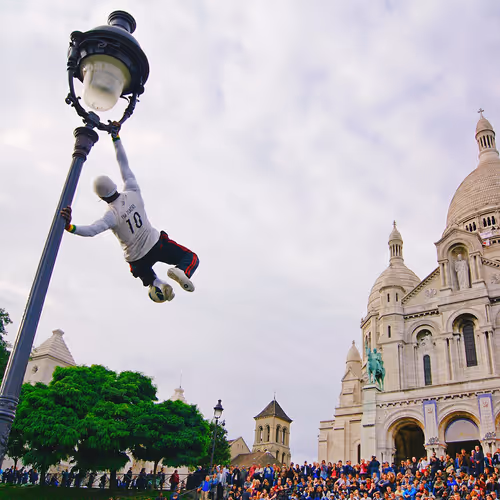 Flying in Paris