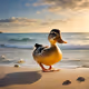 Duck on the beach