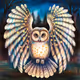 Owl with Large Wings