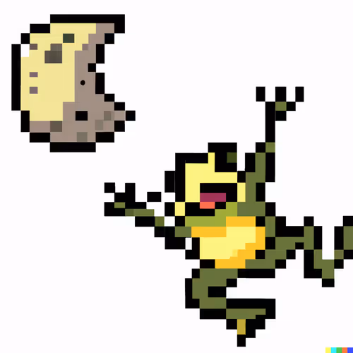 Frog to the moon Pixel