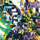 A Multi Colored Abstract Art Piece with Shapes
