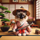 a samurai cat