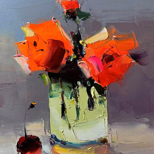 Vase and cherry best choice 19