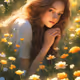 girl who likes flowers